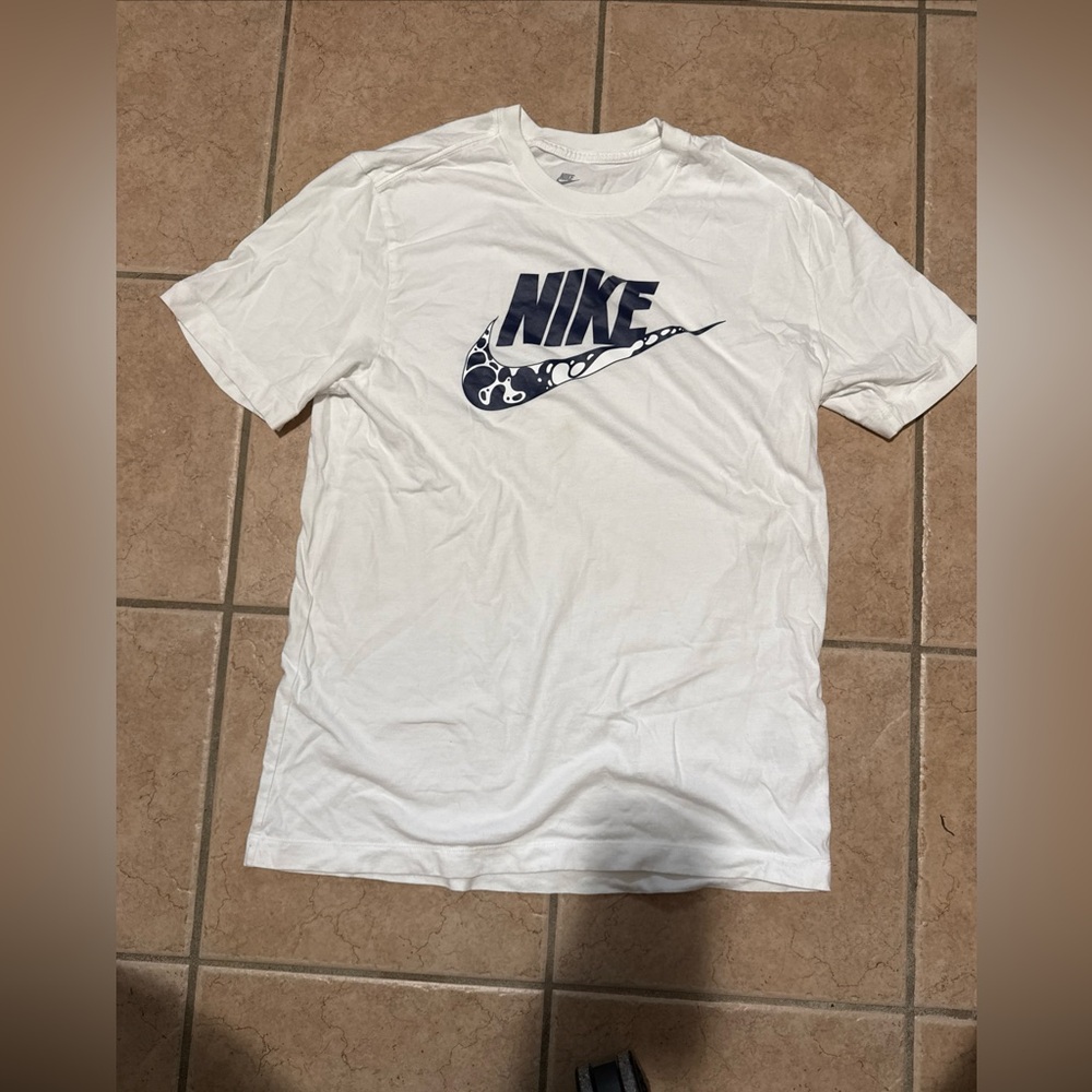 Nike blue White Men's T-Shirt